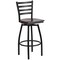 Emma and Oliver Ladder Back Swivel Metal Restaurant Dining Barstool